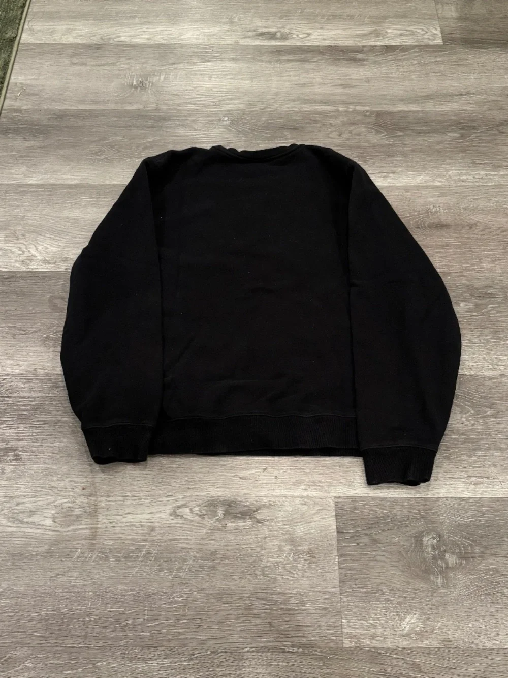 Stussy Big Graphic Logo Sweatshirt Black Boxy Fit Cotton Heavyweight Mens XL